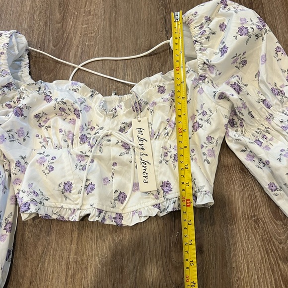 BNWT For Love and Lemons Leslie Blouse in Multi - Picture 3 of 14